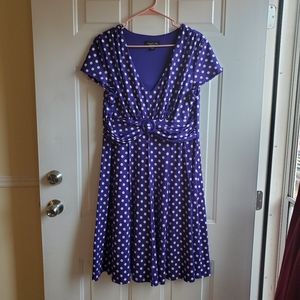 Polka dot short sleeve Fit and Flare